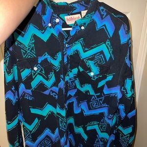 Vintage 90s Western Long Sleeve Shirt by Saddlebrook
